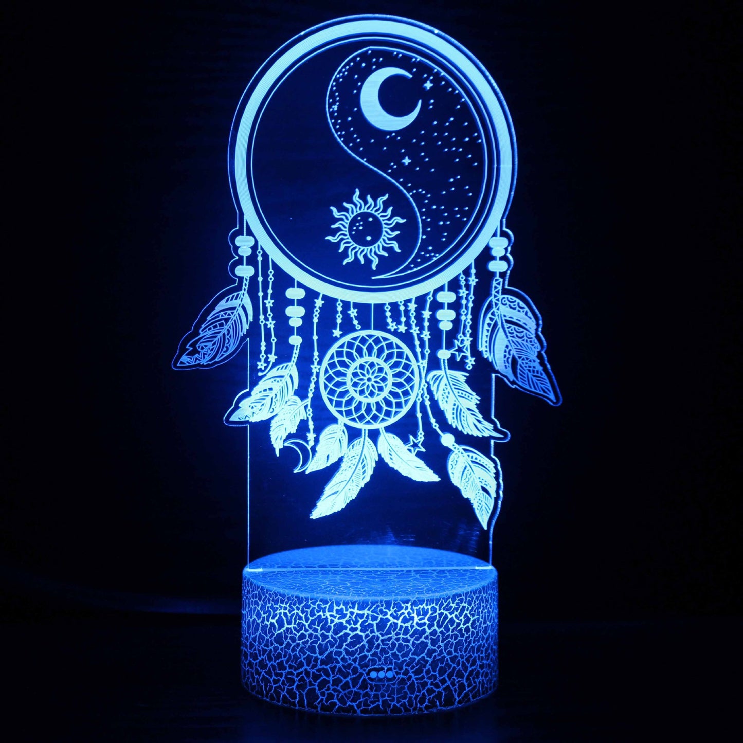 3D LED Colorful Night Lamp with Remote Control