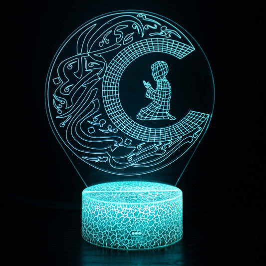 3D LED Colorful Night Lamp with Remote Control