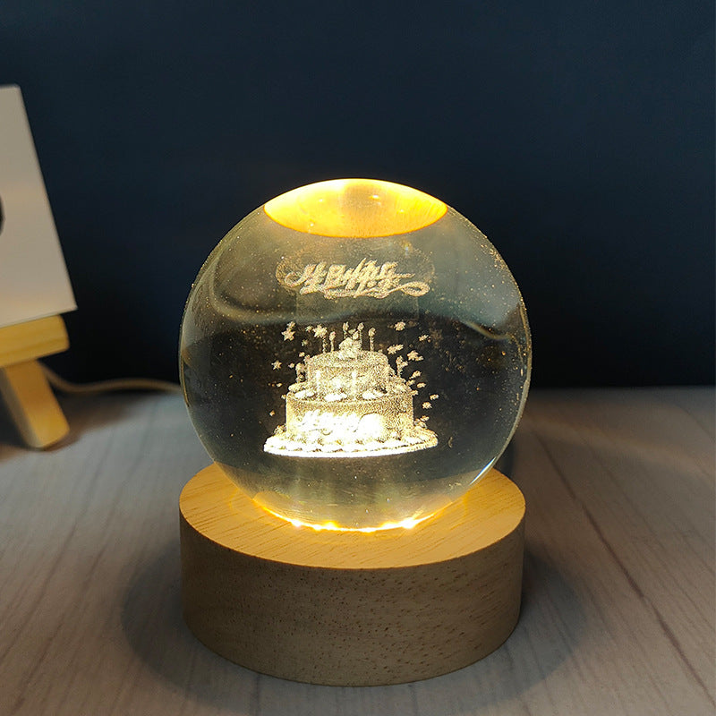 USB Crystal Ball Night Light