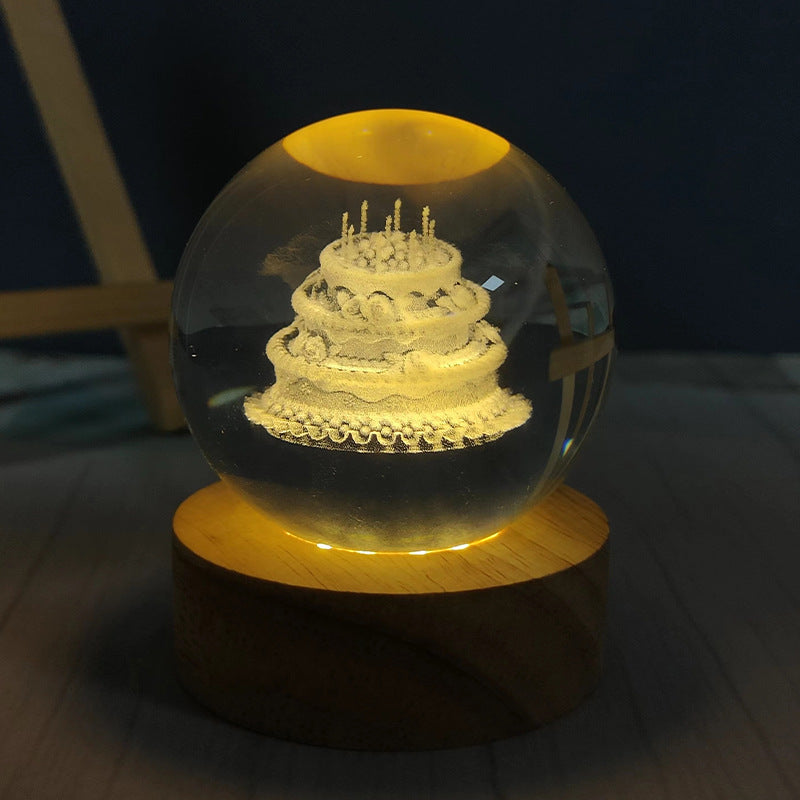 USB Crystal Ball Night Light